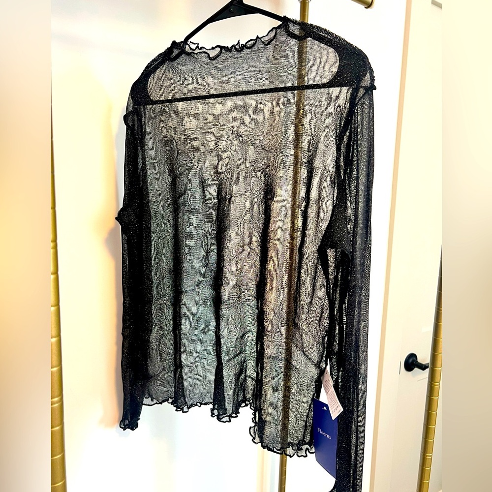 Black Sparkle Sheer Top (XL)